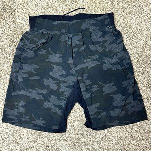 Lululemon Camo Pattern Shorts with Liner, Size Medium